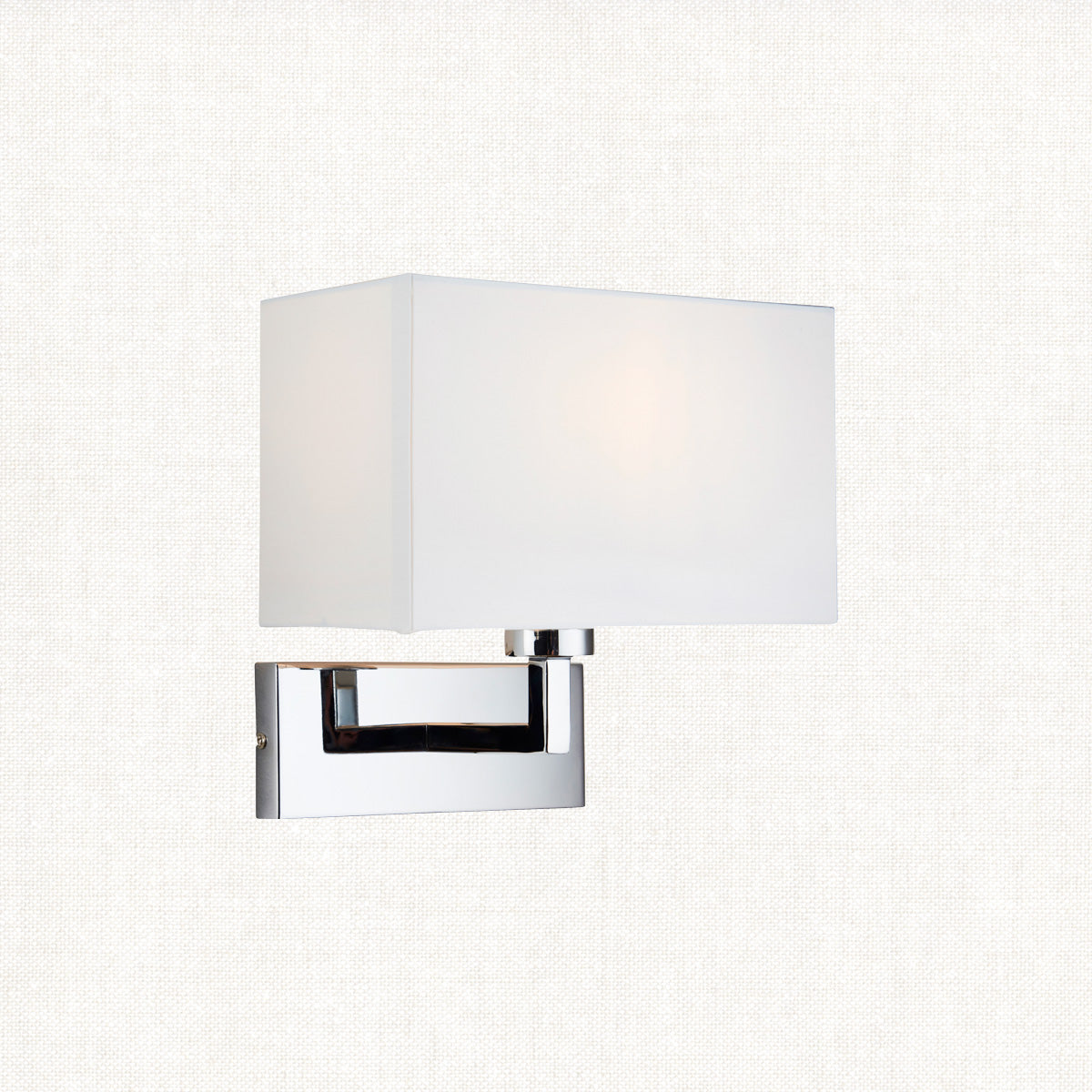 Chrome plate & white fabric