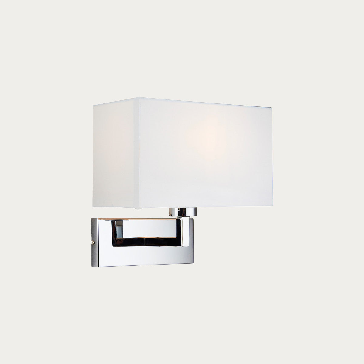 Chrome plate & white fabric