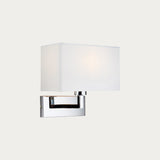 Chrome plate & white fabric