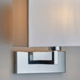 Chrome plate & white fabric