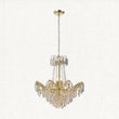 Clear glass & gold effect plate