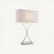Chrome plate & white fabric