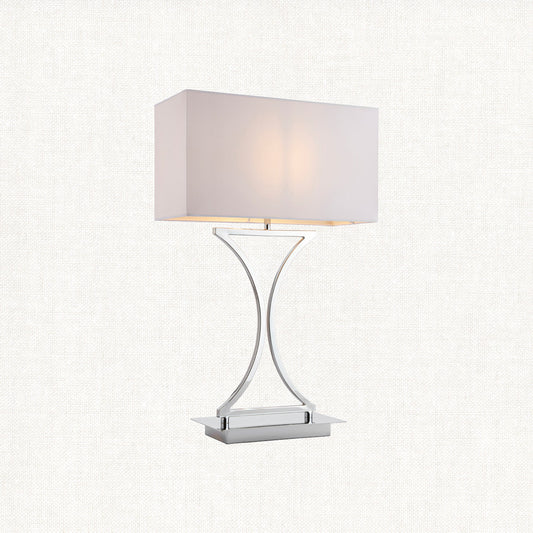 Chrome plate & white fabric