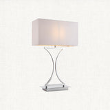 Chrome plate & white fabric