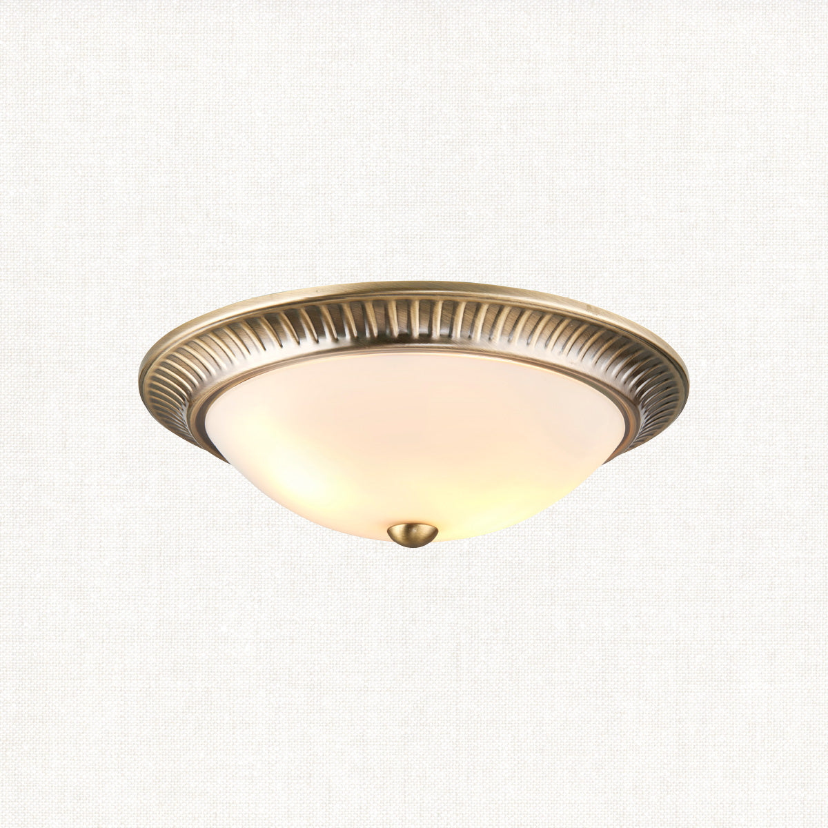 Antique brass plate & frosted glass
