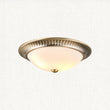 Antique brass plate & frosted glass
