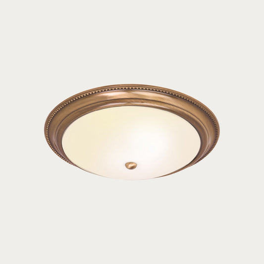 Antique brass plate & frosted glass