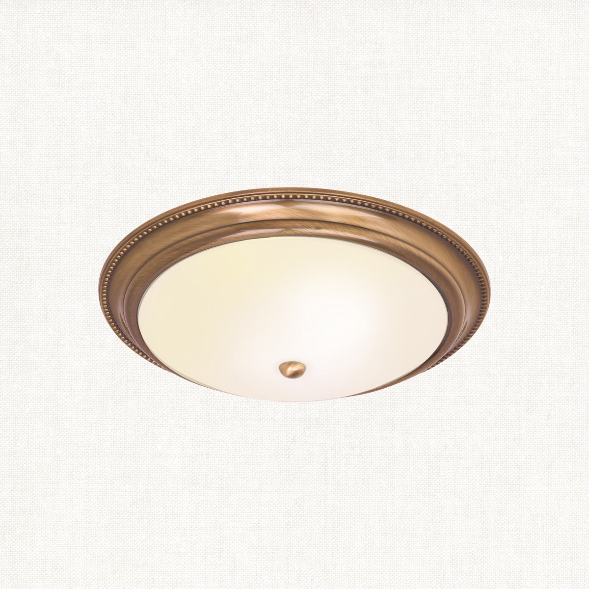 Antique brass plate & frosted glass
