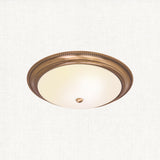 Antique brass plate & frosted glass