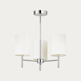Chrome plate & vintage white fabric
