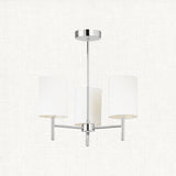 Chrome plate & vintage white fabric