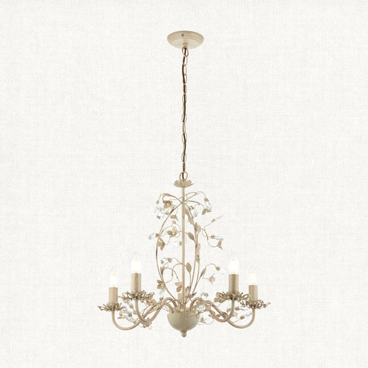 Cream/br gold paint & clear/pearl acrylic