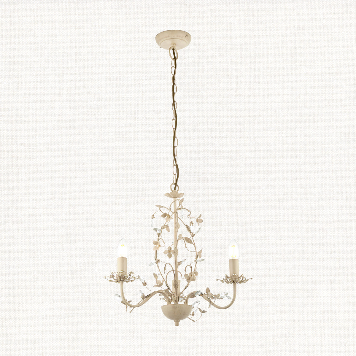 Cream/br gold paint & clear/pearl acrylic
