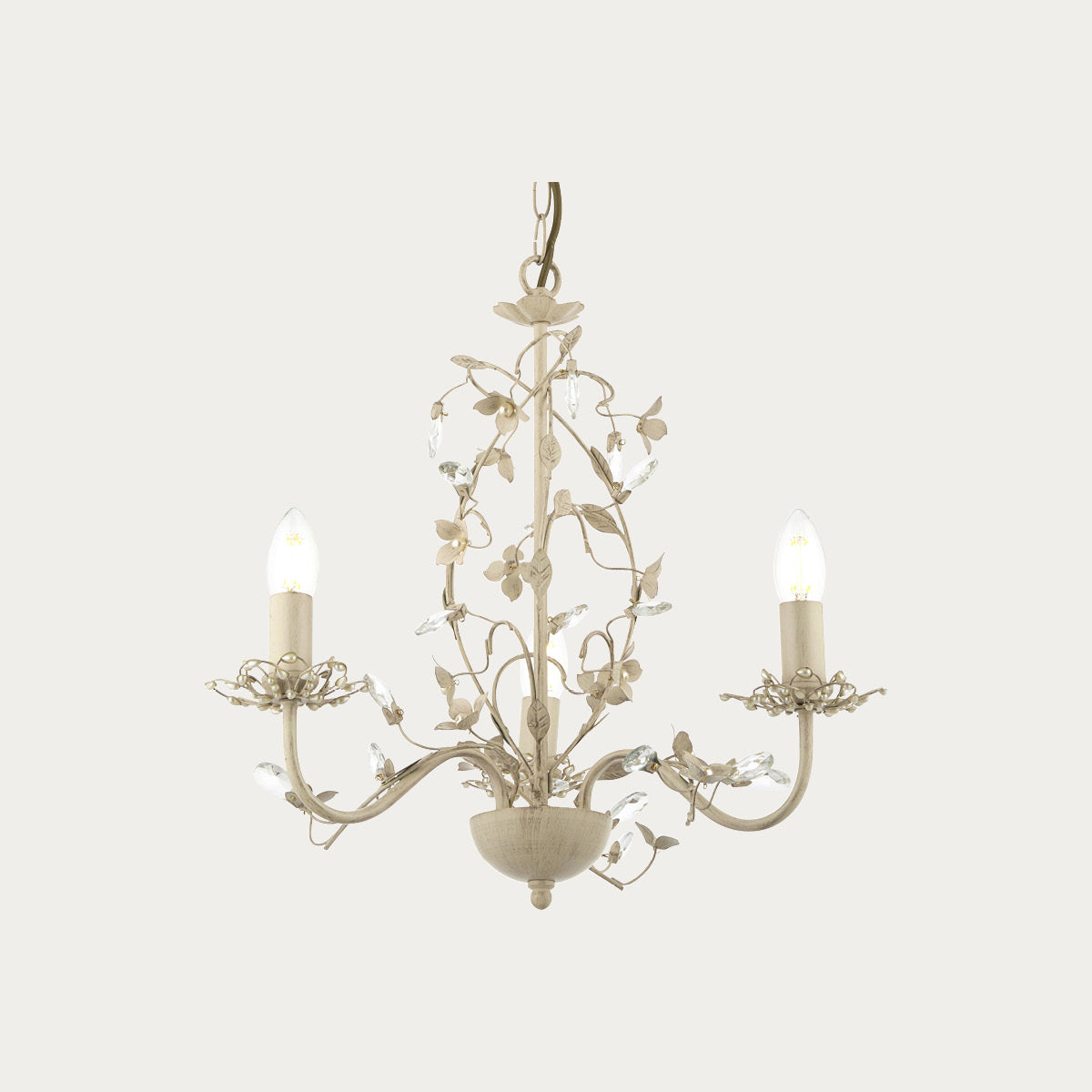 Cream/br gold paint & clear/pearl acrylic