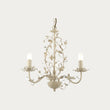 Cream/br gold paint & clear/pearl acrylic