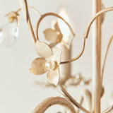 Cream/br gold paint & clear/pearl acrylic