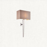 Chrome plate & grey fabric