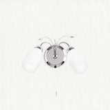 Chrome plate & white glass