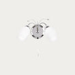 Chrome plate & white glass