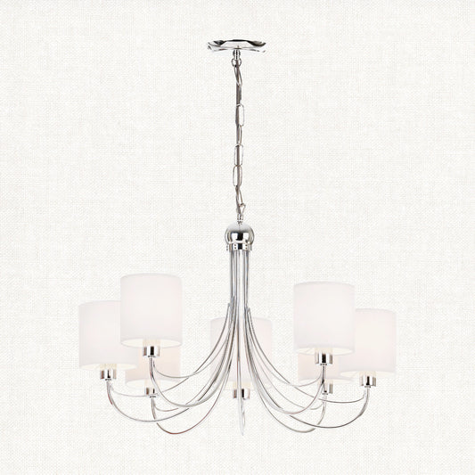 Chrome plate & white fabric