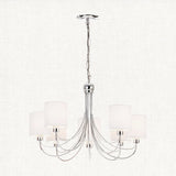 Chrome plate & white fabric