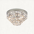 Chrome plate & clear crystal