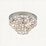 Chrome plate & clear crystal