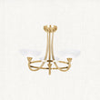 Antique brass plate & white glass