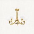 Antique brass plate & white glass