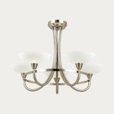 Satin chrome plate & white glass