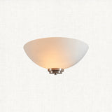 Satin chrome plate & white glass