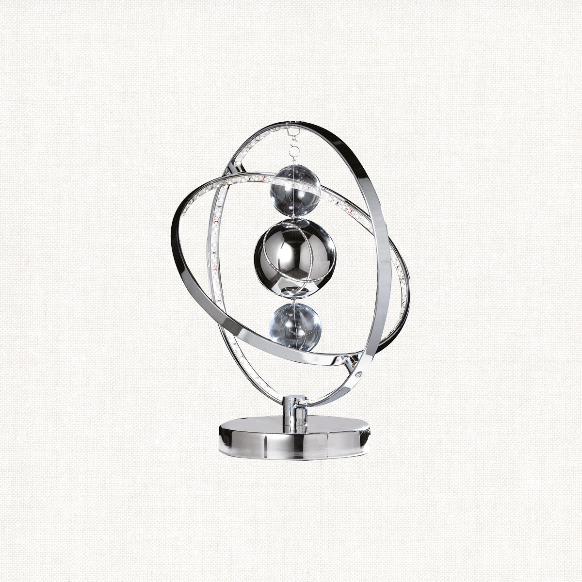 Chrome plate with clear & chrome glass