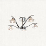 Chrome plate & clear crystal