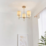 Antique brass plate & cream fabric