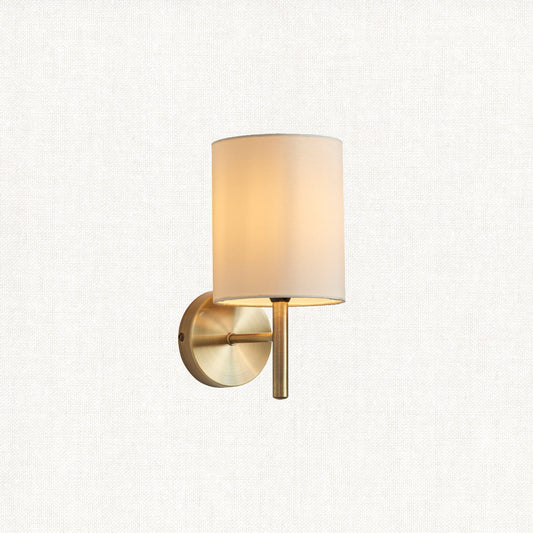 Antique brass plate & cream fabric