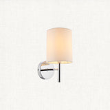 Chrome plate & vintage white fabric