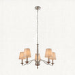 Satin nickel plate & natural fabric