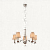 Satin nickel plate & natural fabric
