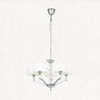 Chrome plate & vintage white fabric