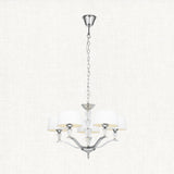 Chrome plate & vintage white fabric