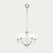 Chrome plate & vintage white fabric
