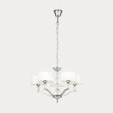 Chrome plate & vintage white fabric
