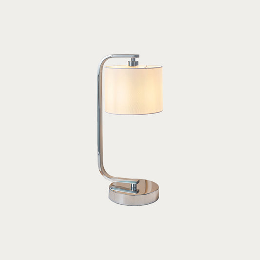 Chrome plate & white fabric