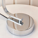 Chrome plate & white fabric