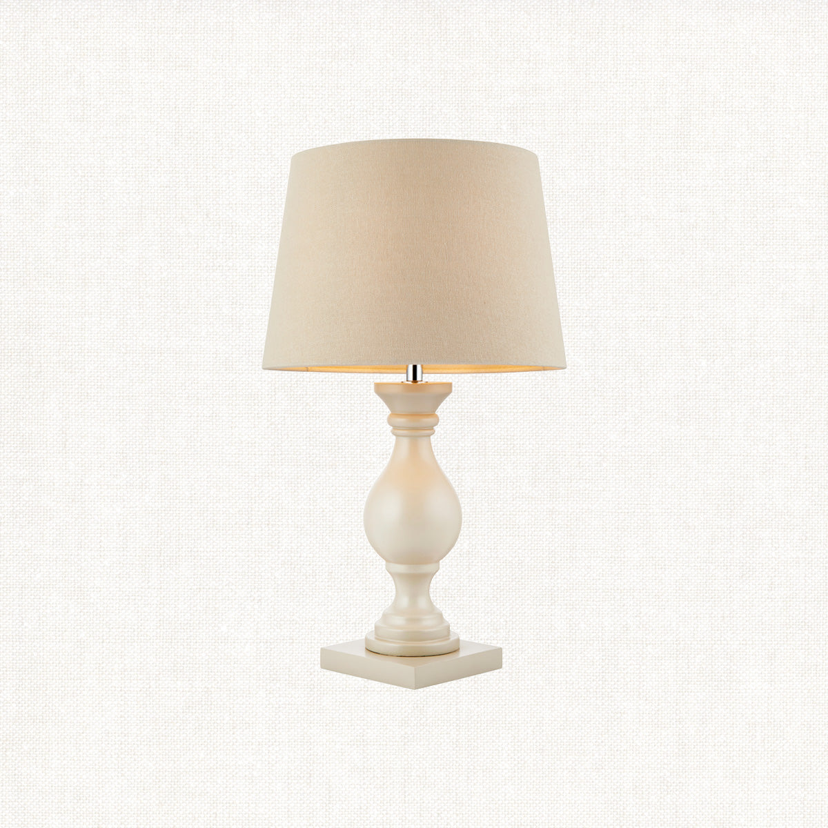 Ivory painted wood & ivory fabric
