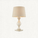 Ivory painted wood & ivory fabric