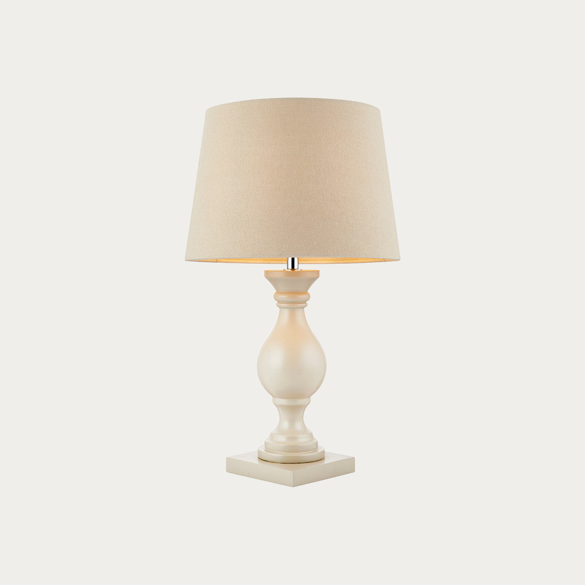 Ivory painted wood & ivory fabric