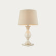 Ivory painted wood & ivory fabric