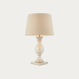 Ivory painted wood & ivory fabric