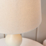Ivory painted wood & ivory fabric